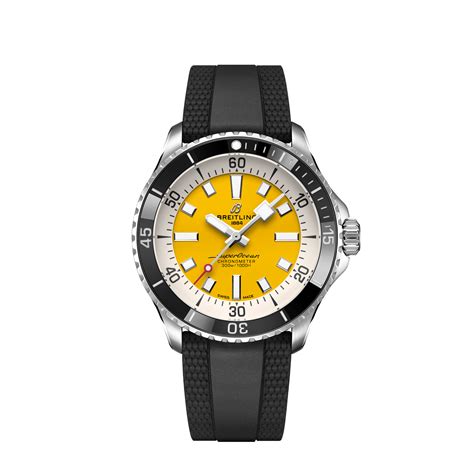 breitling yellow dial chronograph|breitling superocean yellow 42.